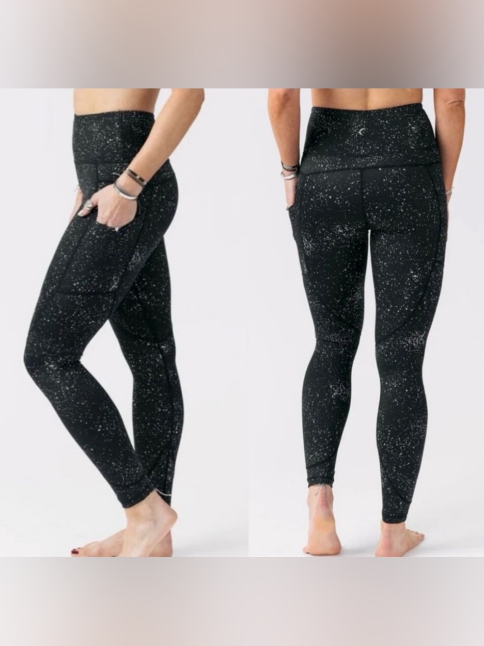 Zyia Black Reflective Pocket Light n Tight Hi- Rise 7/8 Leggings